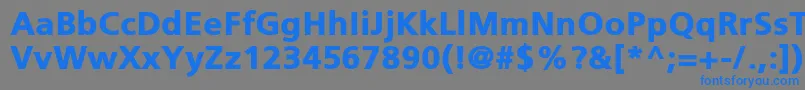 PfcatalogBlack Font – Blue Fonts on Gray Background