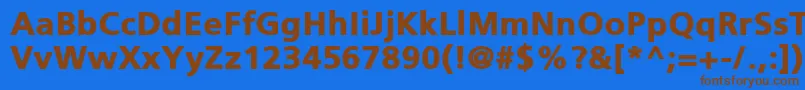 PfcatalogBlack Font – Brown Fonts on Blue Background