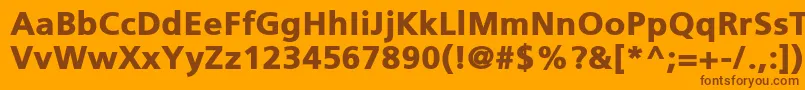 PfcatalogBlack Font – Brown Fonts on Orange Background