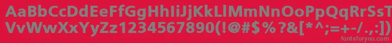 PfcatalogBlack Font – Gray Fonts on Red Background