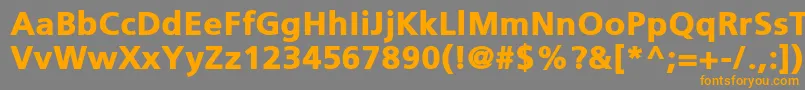 PfcatalogBlack Font – Orange Fonts on Gray Background