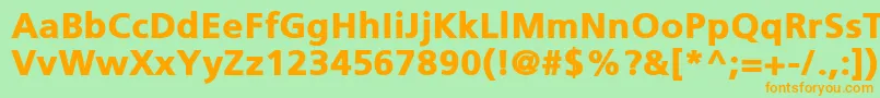 PfcatalogBlack Font – Orange Fonts on Green Background