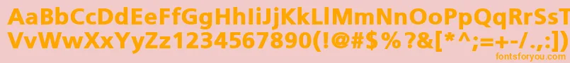 PfcatalogBlack Font – Orange Fonts on Pink Background