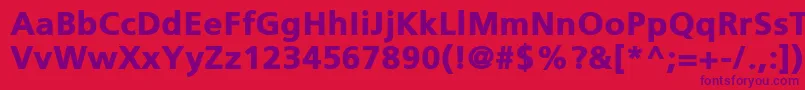 PfcatalogBlack Font – Purple Fonts on Red Background