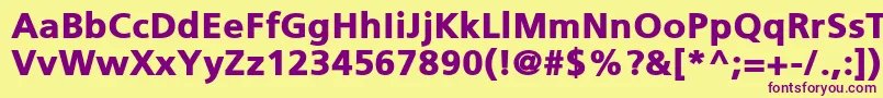 PfcatalogBlack Font – Purple Fonts on Yellow Background
