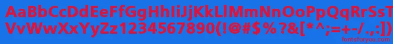 PfcatalogBlack Font – Red Fonts on Blue Background