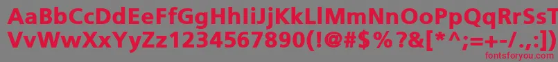 PfcatalogBlack Font – Red Fonts on Gray Background