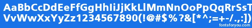 PfcatalogBlack Font – White Fonts on Blue Background