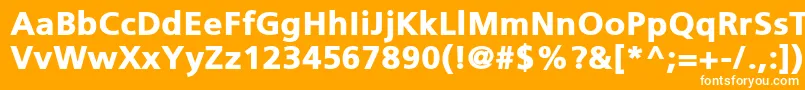 PfcatalogBlack Font – White Fonts on Orange Background