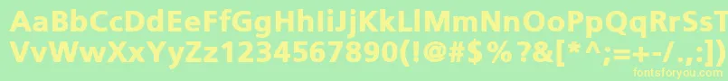 PfcatalogBlack Font – Yellow Fonts on Green Background
