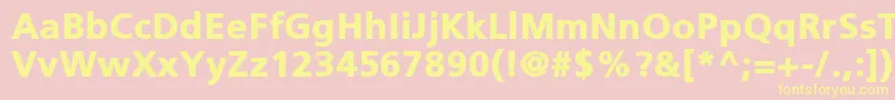 PfcatalogBlack Font – Yellow Fonts on Pink Background