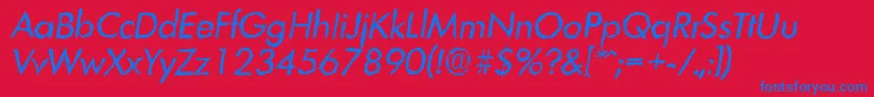 LimerickrandomItalic Font – Blue Fonts on Red Background