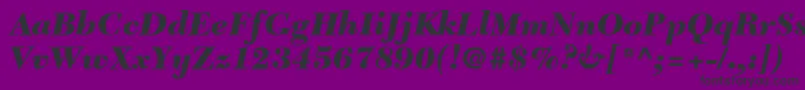 TycoonBlackSsiBlackItalic Font – Black Fonts on Purple Background