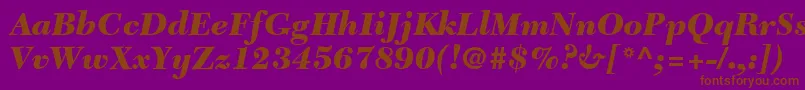 TycoonBlackSsiBlackItalic Font – Brown Fonts on Purple Background