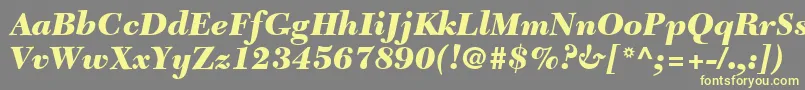 TycoonBlackSsiBlackItalic Font – Yellow Fonts on Gray Background