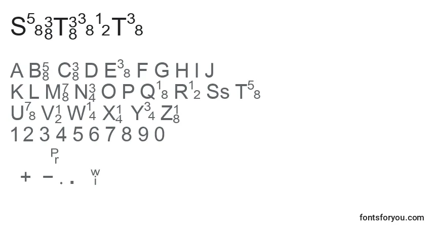 Czcionka StockTickerTape – alfabet, cyfry, specjalne znaki