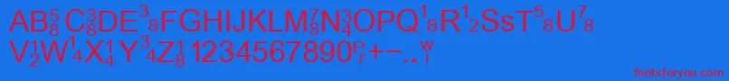 StockTickerTape Font – Red Fonts on Blue Background