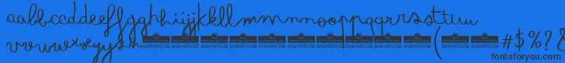 フォントBimboTrial – 黒い文字の青い背景
