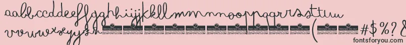 BimboTrial-fontti – mustat fontit vaaleanpunaisella taustalla