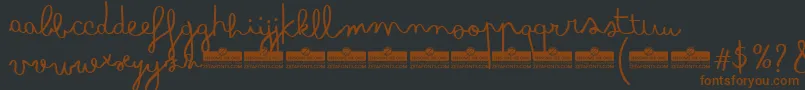 BimboTrial-fontti – ruskeat fontit mustalla taustalla