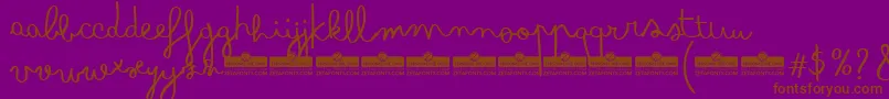 BimboTrial-fontti – ruskeat fontit violetilla taustalla