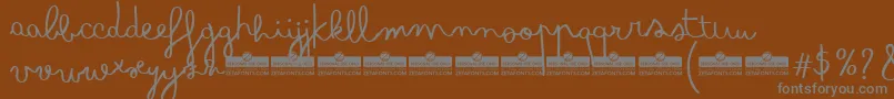 BimboTrial Font – Gray Fonts on Brown Background