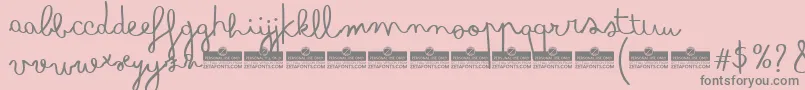 BimboTrial Font – Gray Fonts on Pink Background