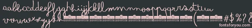 BimboTrial-fontti – vaaleanpunaiset fontit mustalla taustalla