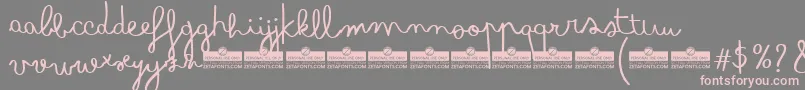 Шрифт BimboTrial – розовые шрифты на сером фоне