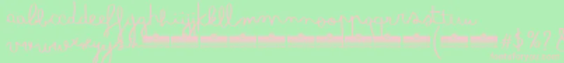 フォントBimboTrial – 緑の背景にピンクのフォント