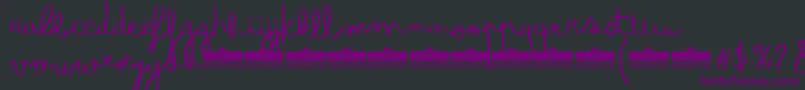 Шрифт BimboTrial – фиолетовые шрифты на чёрном фоне