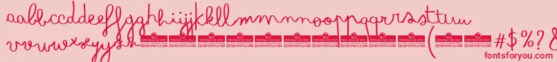 BimboTrial Font – Red Fonts on Pink Background