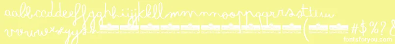 フォントBimboTrial – 黄色い背景に白い文字