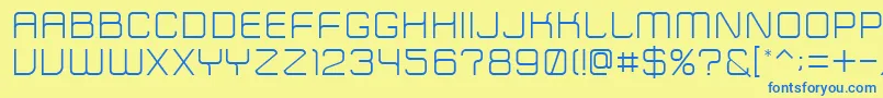 Шрифт ZipTypefaceLight – синие шрифты на жёлтом фоне