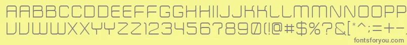 ZipTypefaceLight Font – Gray Fonts on Yellow Background