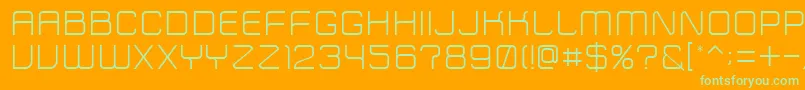 Шрифт ZipTypefaceLight – зелёные шрифты на оранжевом фоне