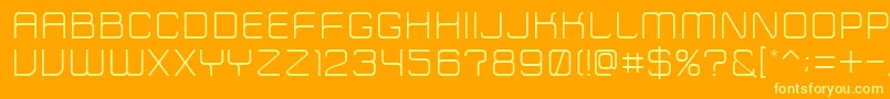 Шрифт ZipTypefaceLight – жёлтые шрифты на оранжевом фоне