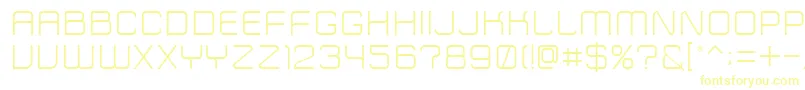 ZipTypefaceLight Font – Yellow Fonts on White Background