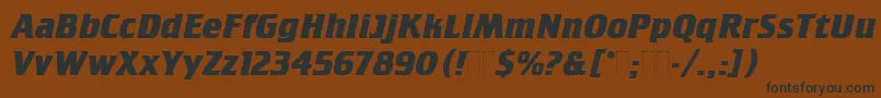 CrilleeBoldItalicPlain Font – Black Fonts on Brown Background