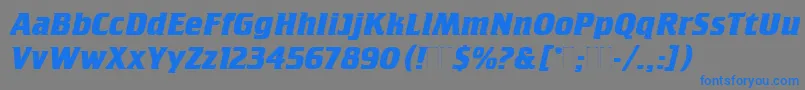 CrilleeBoldItalicPlain Font – Blue Fonts on Gray Background