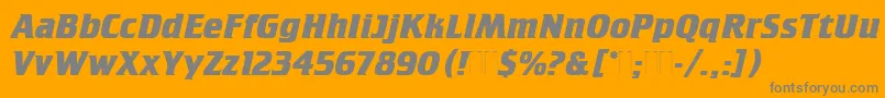 CrilleeBoldItalicPlain Font – Gray Fonts on Orange Background