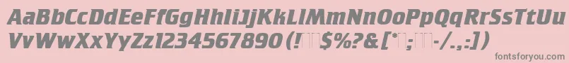 CrilleeBoldItalicPlain Font – Gray Fonts on Pink Background