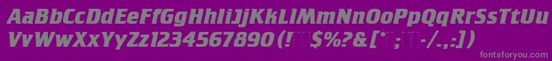 CrilleeBoldItalicPlain Font – Gray Fonts on Purple Background
