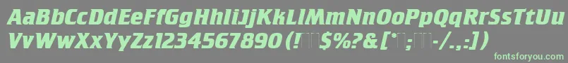 CrilleeBoldItalicPlain Font – Green Fonts on Gray Background