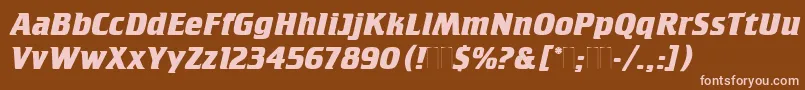 CrilleeBoldItalicPlain Font – Pink Fonts on Brown Background