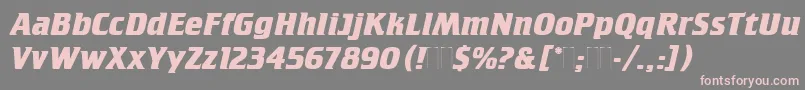CrilleeBoldItalicPlain Font – Pink Fonts on Gray Background