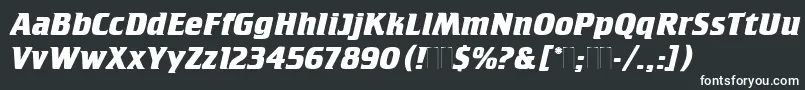 Шрифт CrilleeBoldItalicPlain – белые шрифты