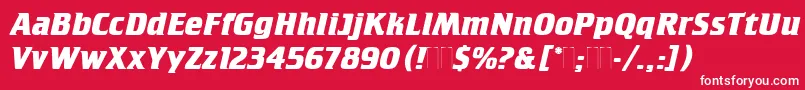 CrilleeBoldItalicPlain Font – White Fonts on Red Background