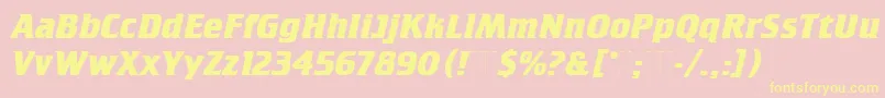 CrilleeBoldItalicPlain Font – Yellow Fonts on Pink Background