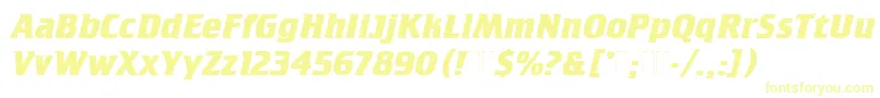 CrilleeBoldItalicPlain Font – Yellow Fonts on White Background